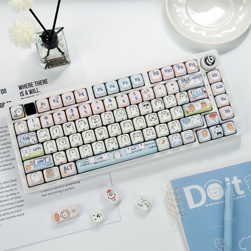 Gaming Keyboard Mechanical - Schattige Girly MOA Joke Bear PBT