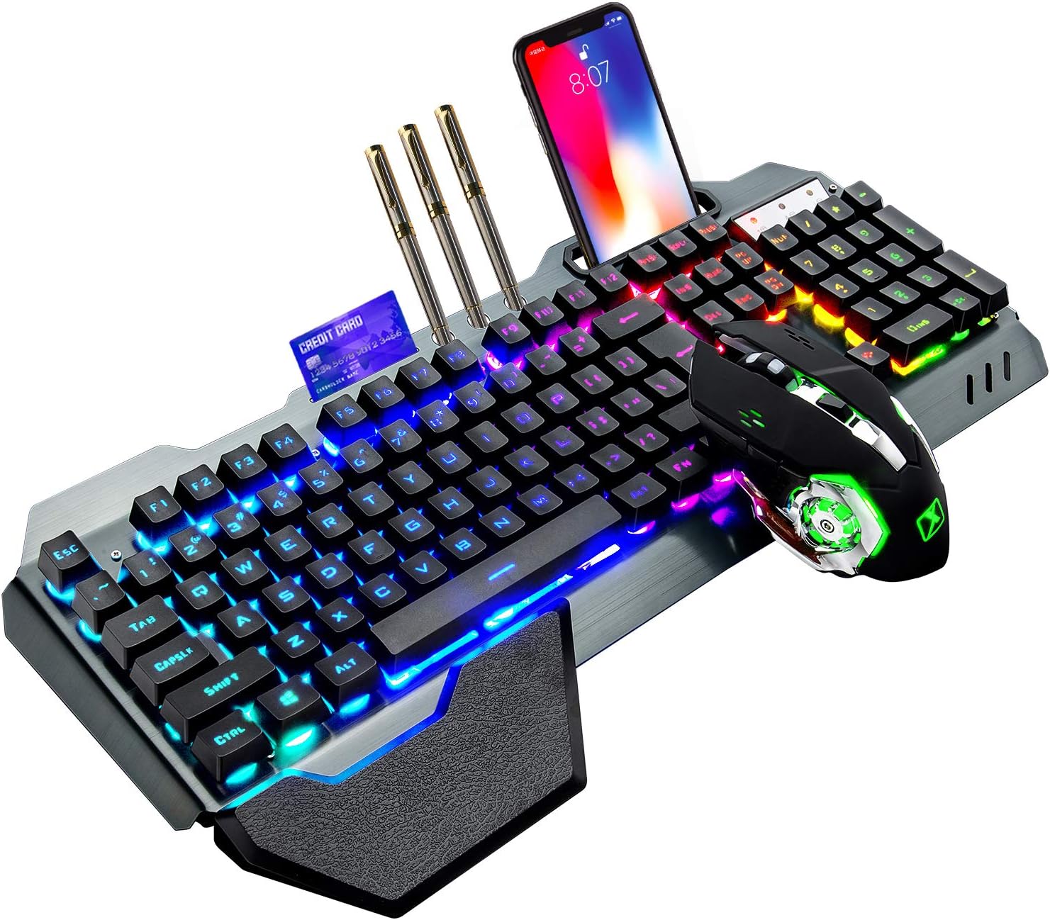 Gaming Keyboard And Mouse Combo - K680 Draadloos gamingtoetsenbord en muiscombinatie, regenboog
