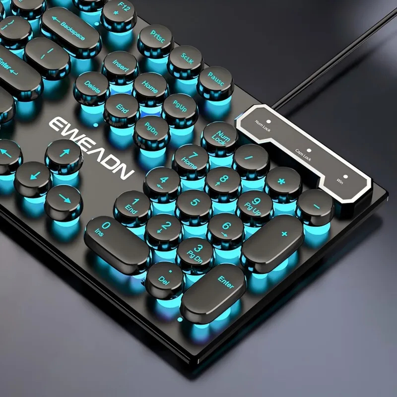 Gaming Keyboard Mechanical - Retro Punk mechanisch toetsenbord-muisset Bedraad Draadloos