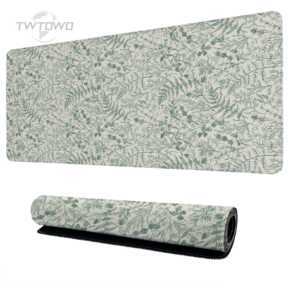Gaming Keyboard And Mouse Combo - Muismat Gaming Groen Bloemengras Esthetiek Xl