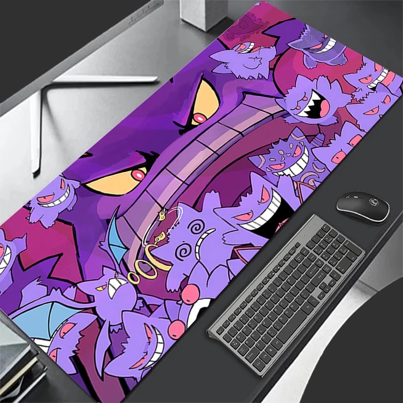 Gaming Keyboard Top - P-Pokemon Gengar Anime Extended Gaming-muismat, grote