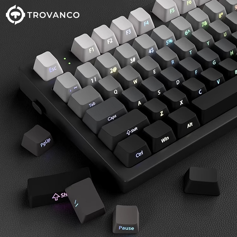 Gaming Keyboard Typewriter - 130 toetsen Gradient Keycaps Zijgedrukt PBT