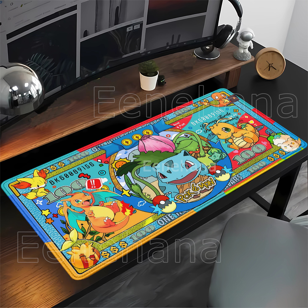 Gaming Keyboard Typewriter - HD-print Pokémon bankbiljetten Kawaii Anime muismat