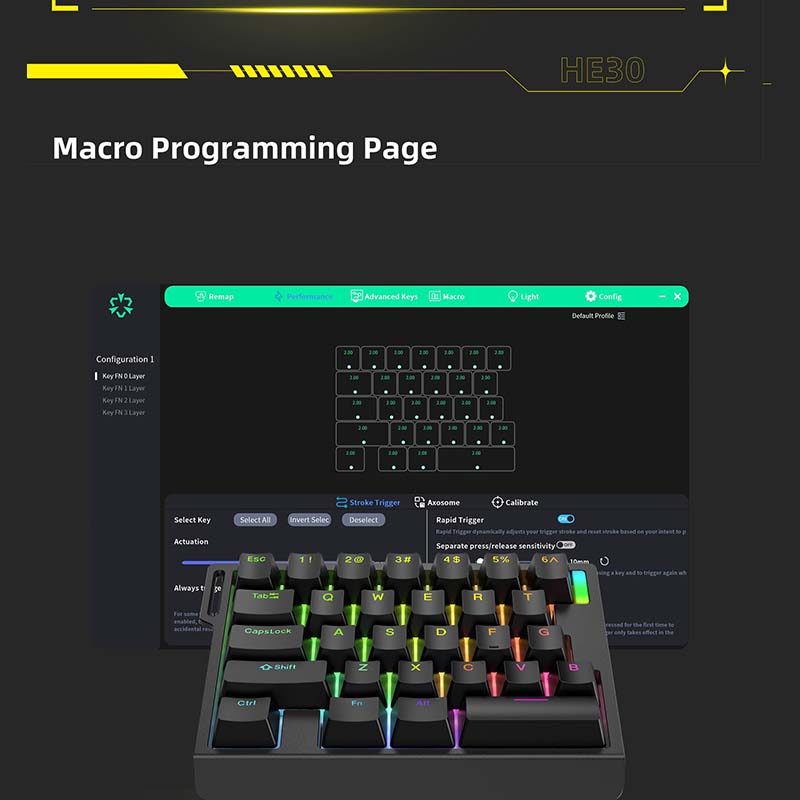 HE30 Mechanisch Gaming Toetsen - Gaming Keyboard Mechanical recensie en prijs