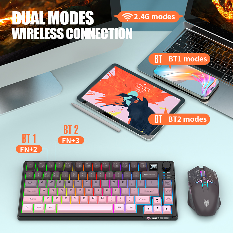 Dual-Mode 2.4G Bluetooth Draad - Gaming Keyboard And Mouse Combo recensie en prijs