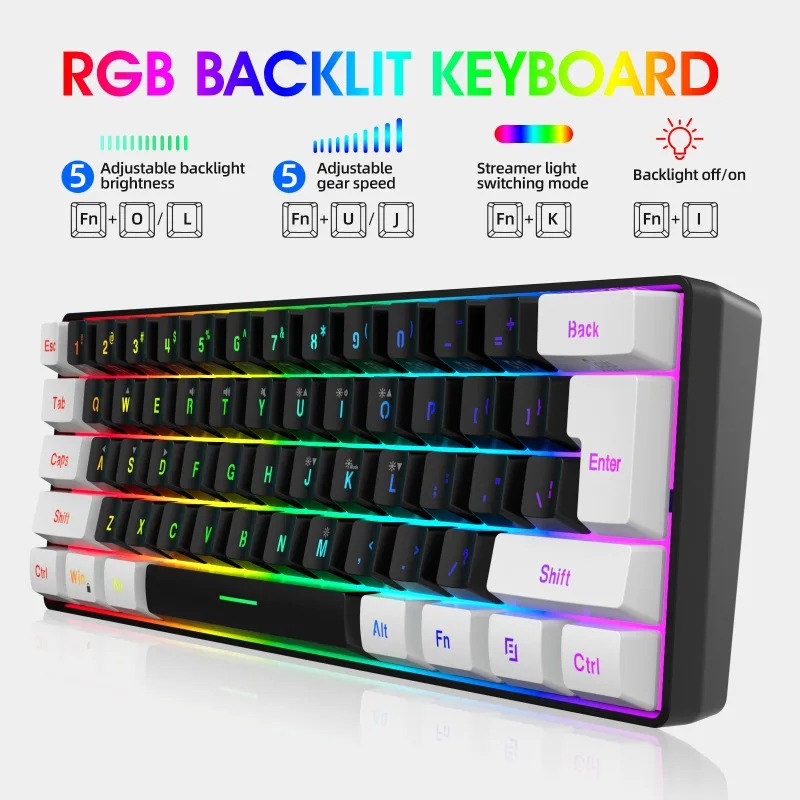 Toetsenbord en muis 60% comput - Gaming Keyboard And Mouse Combo recensie en prijs