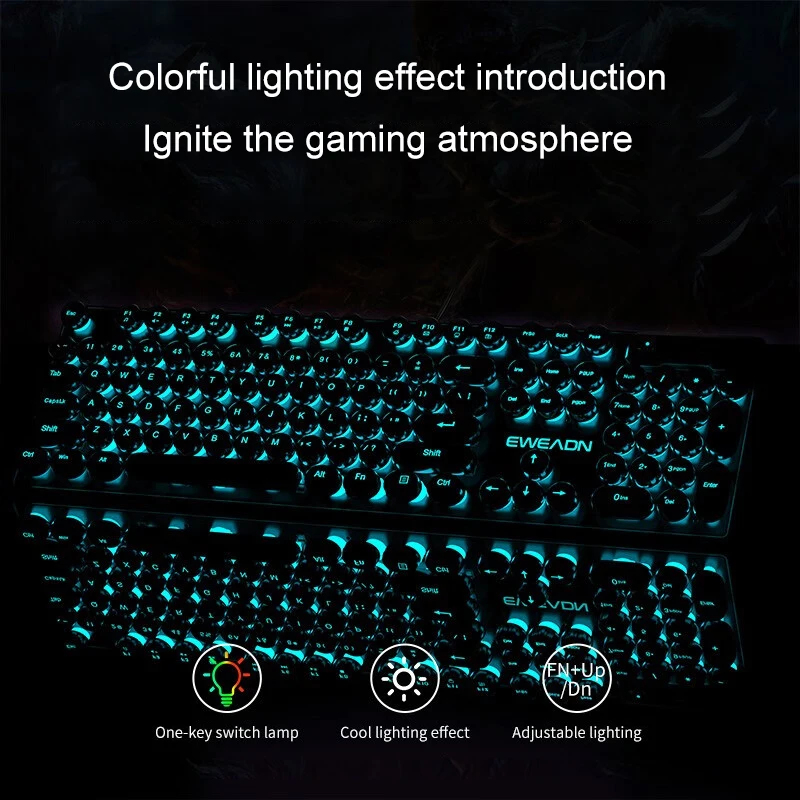 Retro Punk mechanisch toetsenb - Gaming Keyboard Mechanical recensie en prijs