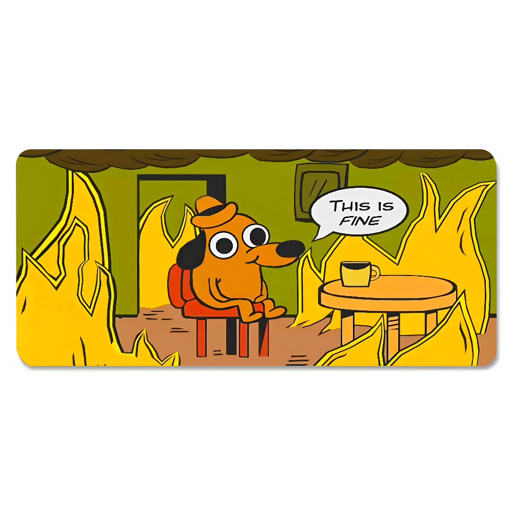 This Is Fine Dog Teckel Muisma - Gaming Keyboard Nearby recensie en prijs