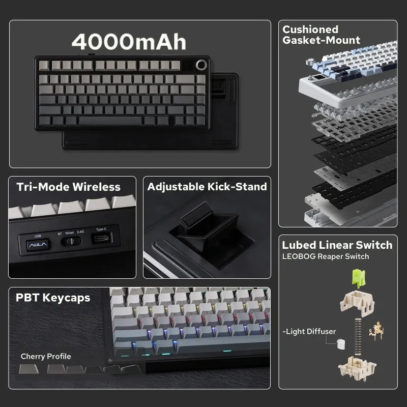 AULA F75 Max Mechanisch Toetse - Gaming Keyboard Nearby recensie en prijs